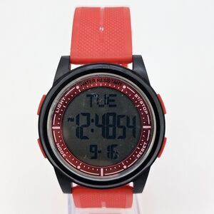Beeasy Men's Ultra Slim Digital Watch 44MM Red Plastic Bands New Battery